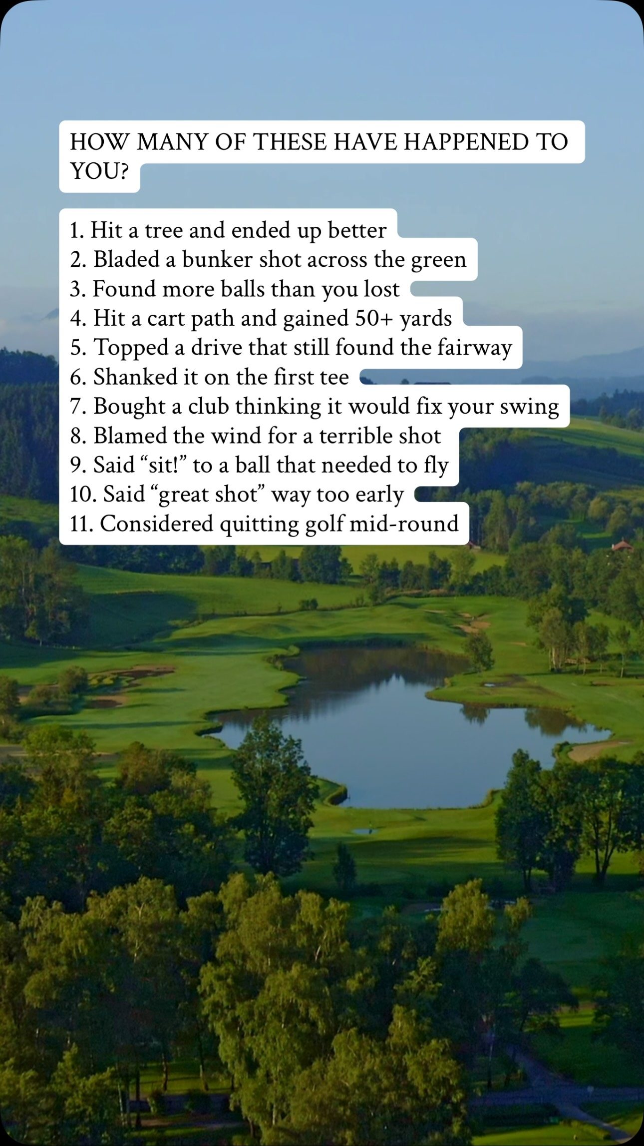 Geschichten, die Golfer verbinden.